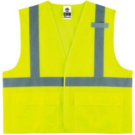 ERGODYNE GloWear 8220HL Class 2 Standard Vest, Lime, 2XL/3XL 21147